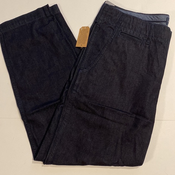 Lucky Brand SZ 33 Flat Front Trouser Style Denim Blue Pants New D37 - Picture 3 of 16